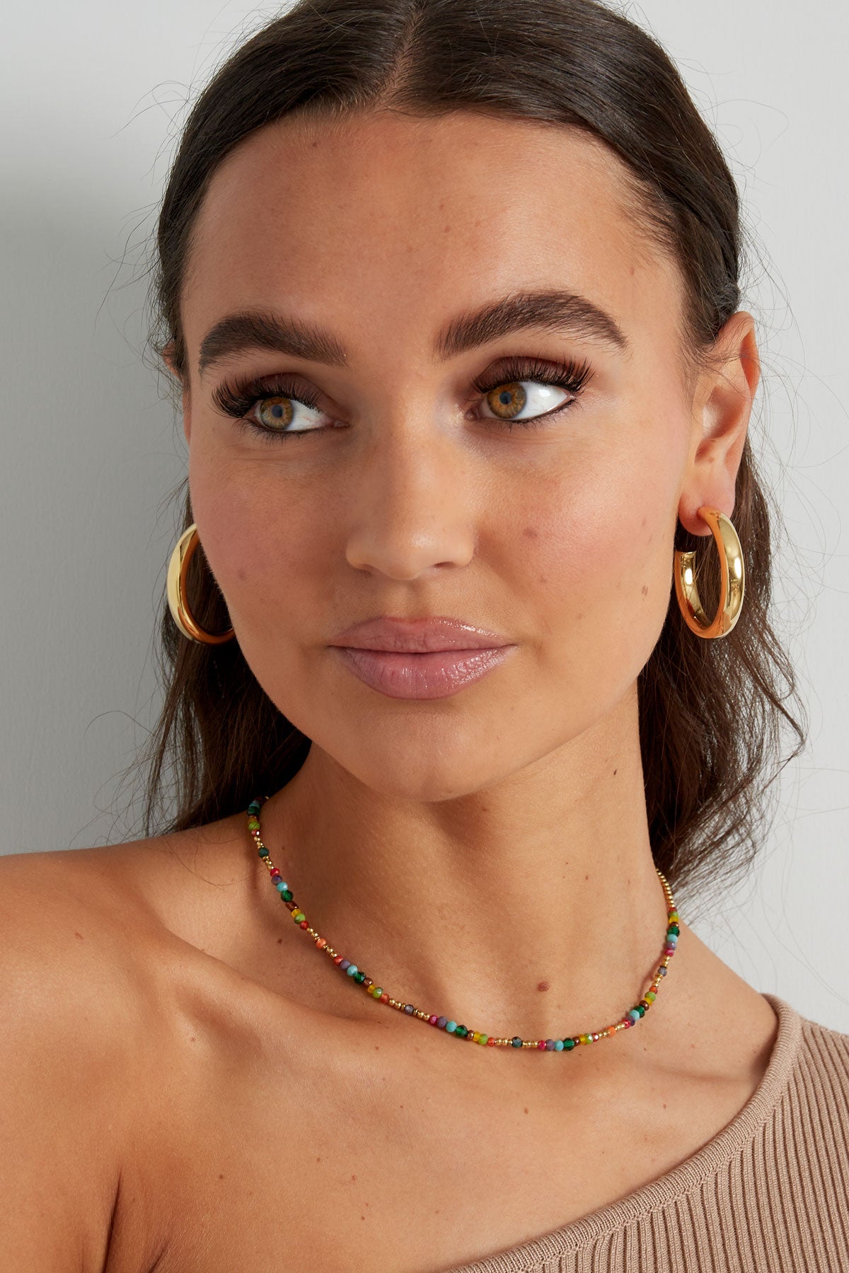 Divya Gold Thick Hoops