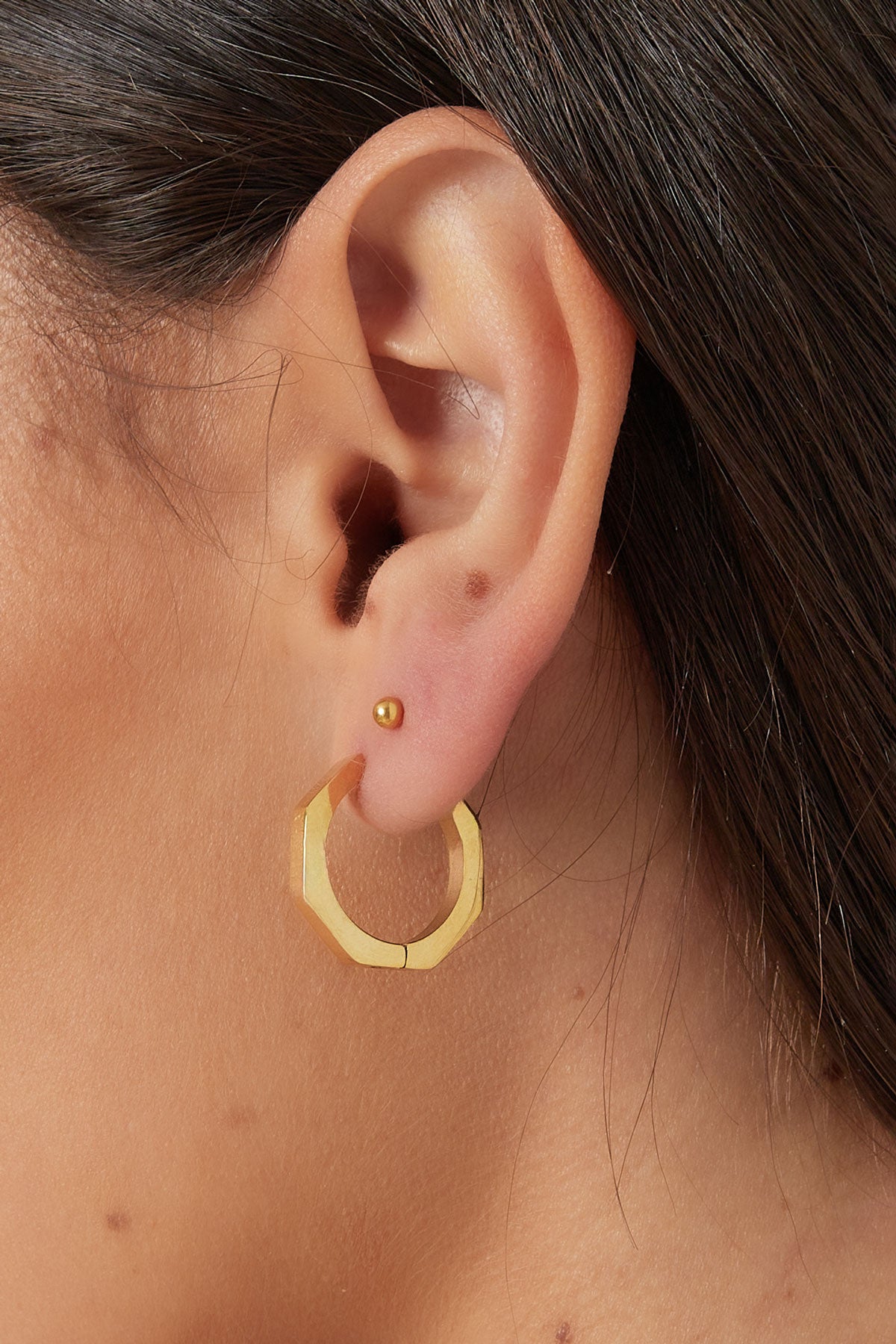 Classic Medium Aspherical Hoop Earrings