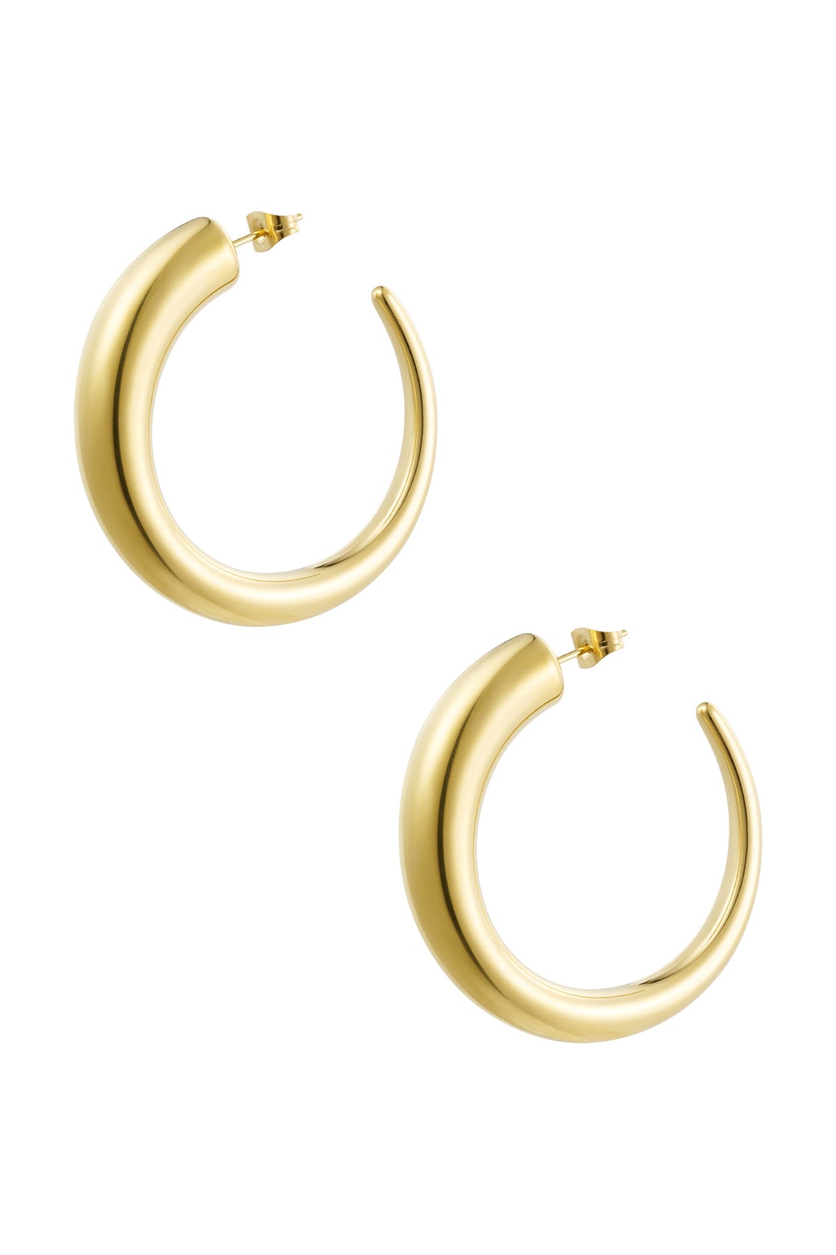 Matte Gold Hoops