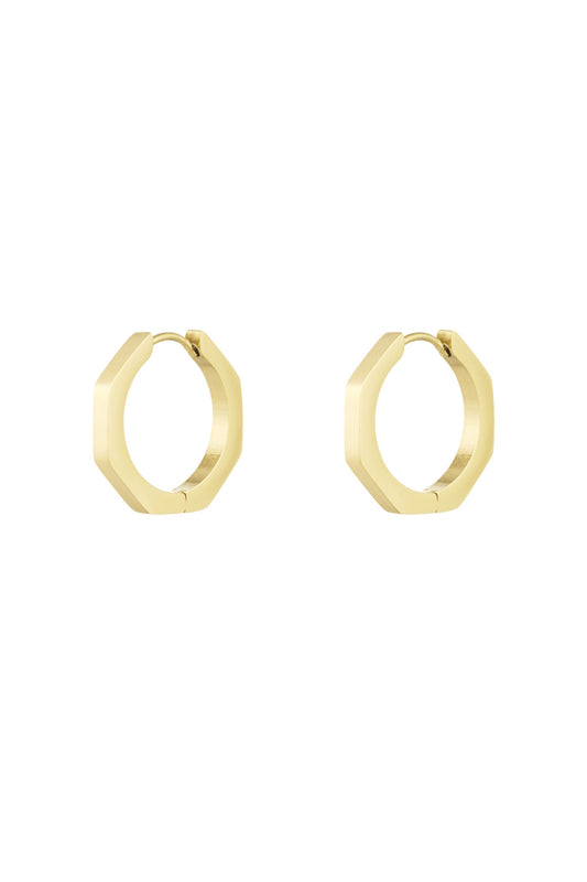 Classic Medium Aspherical Hoop Earrings