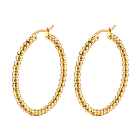 Beaded hoop earrings