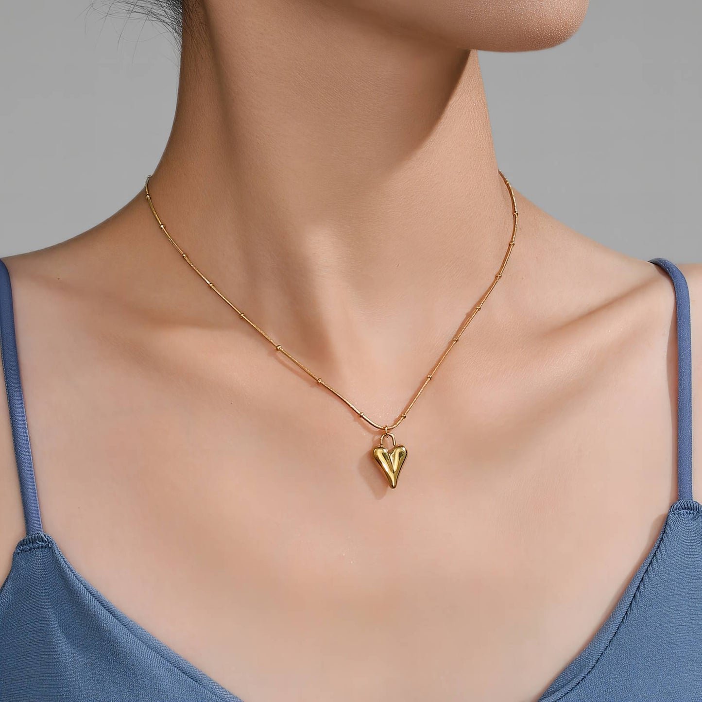 Maya Gold Heart Necklace