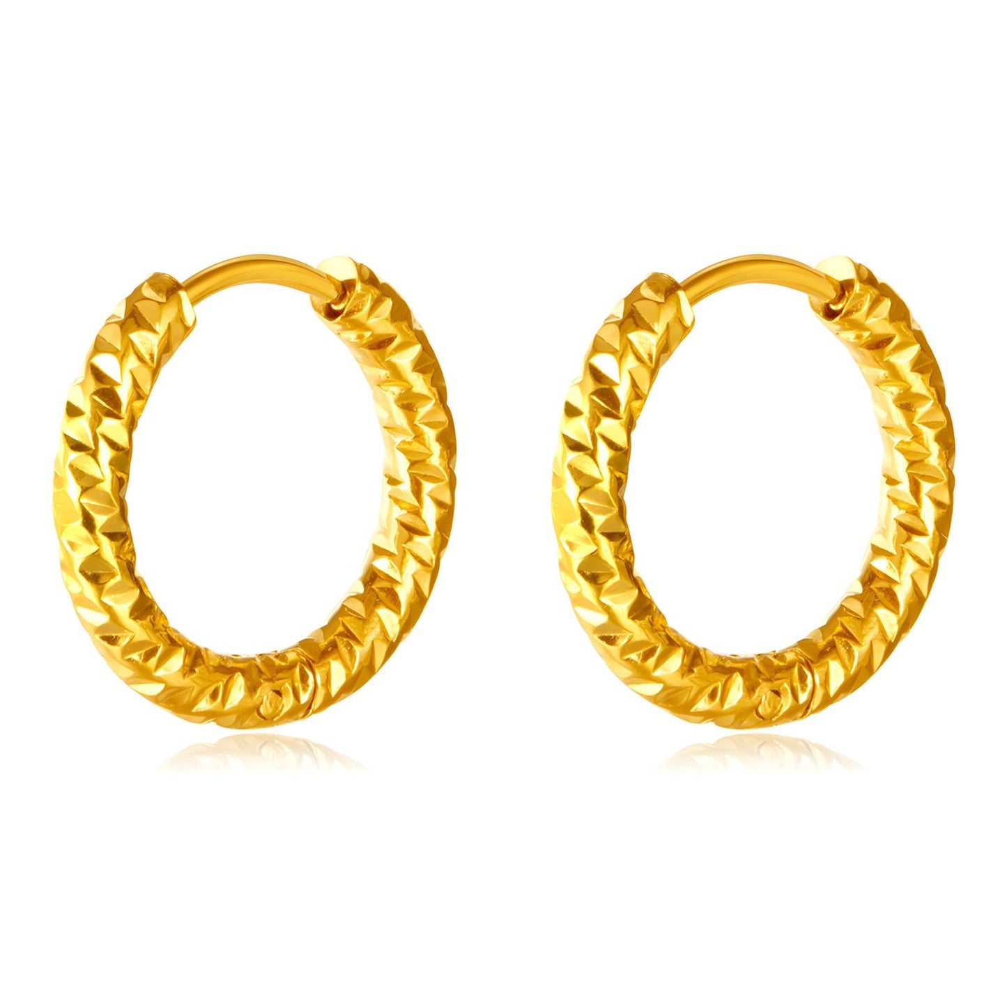 Textured Hoop Earrings