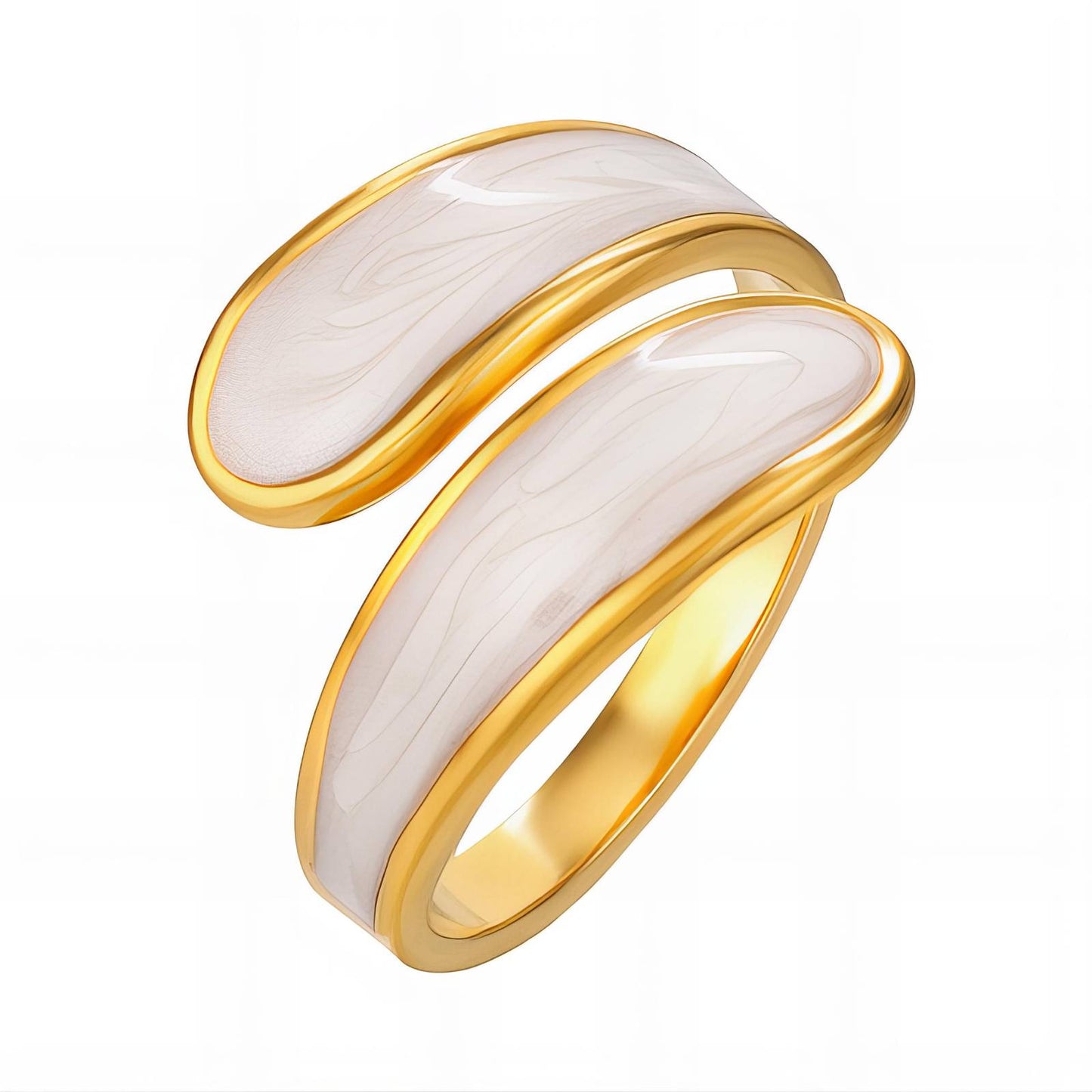 Pearl and Gold Adjustable Ring