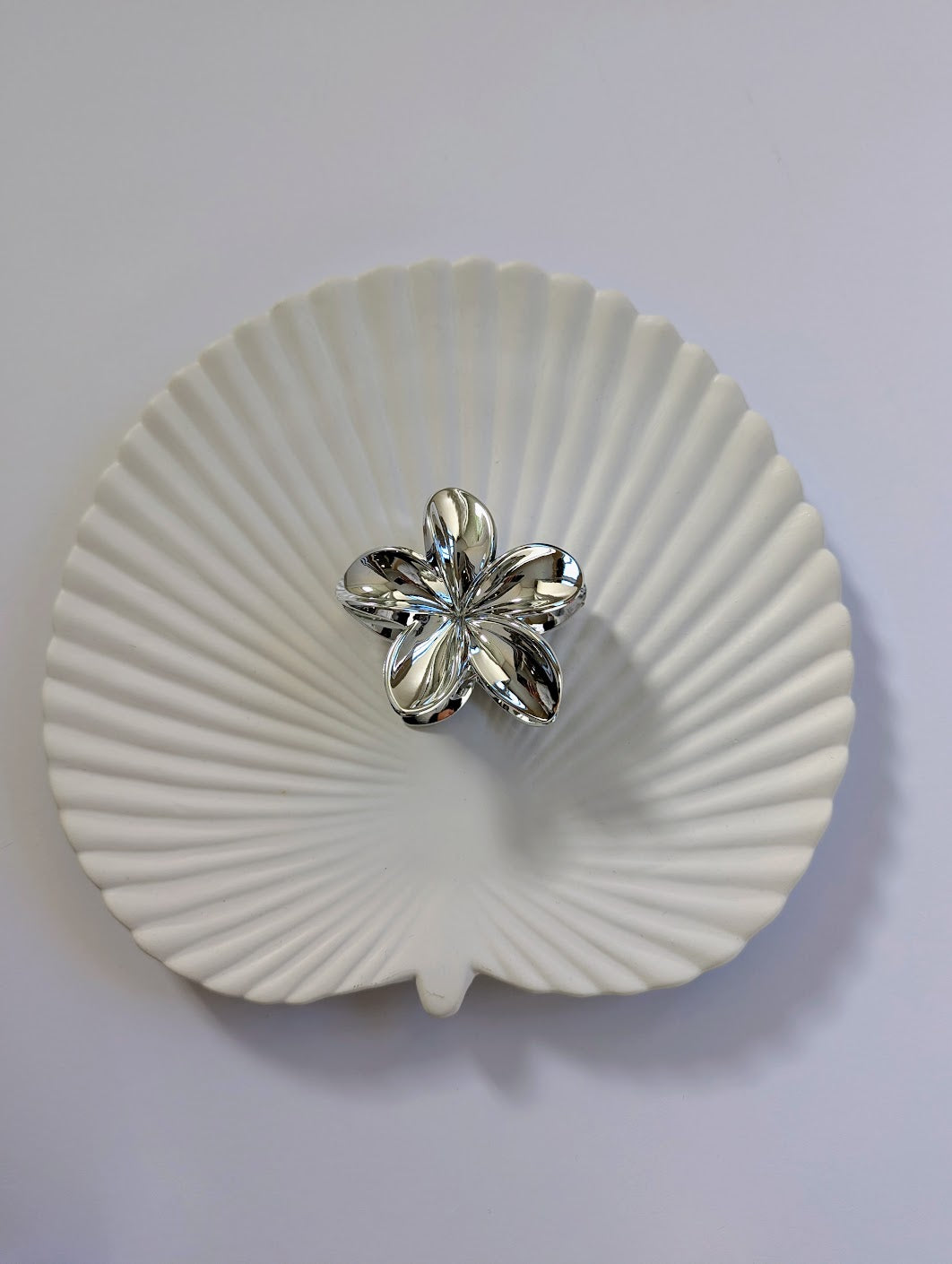 Silver Flower Hair Clip