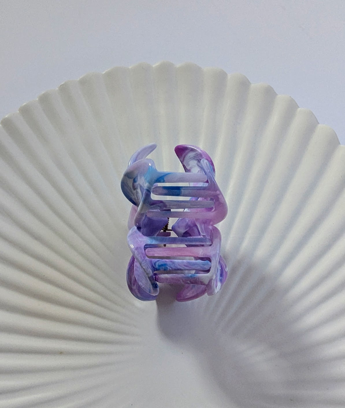 Purple Flower Hair Clip