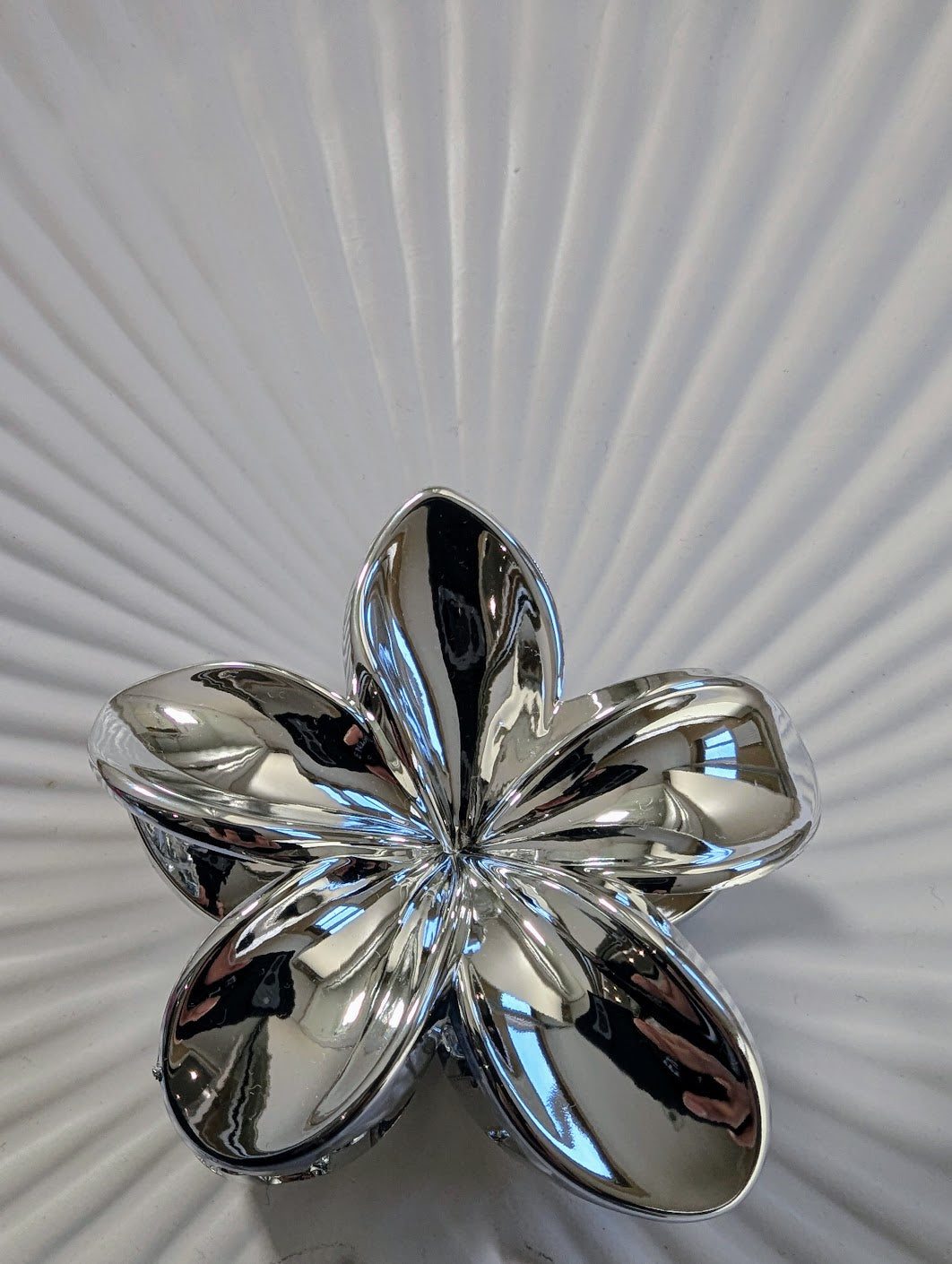 Silver Flower Hair Clip