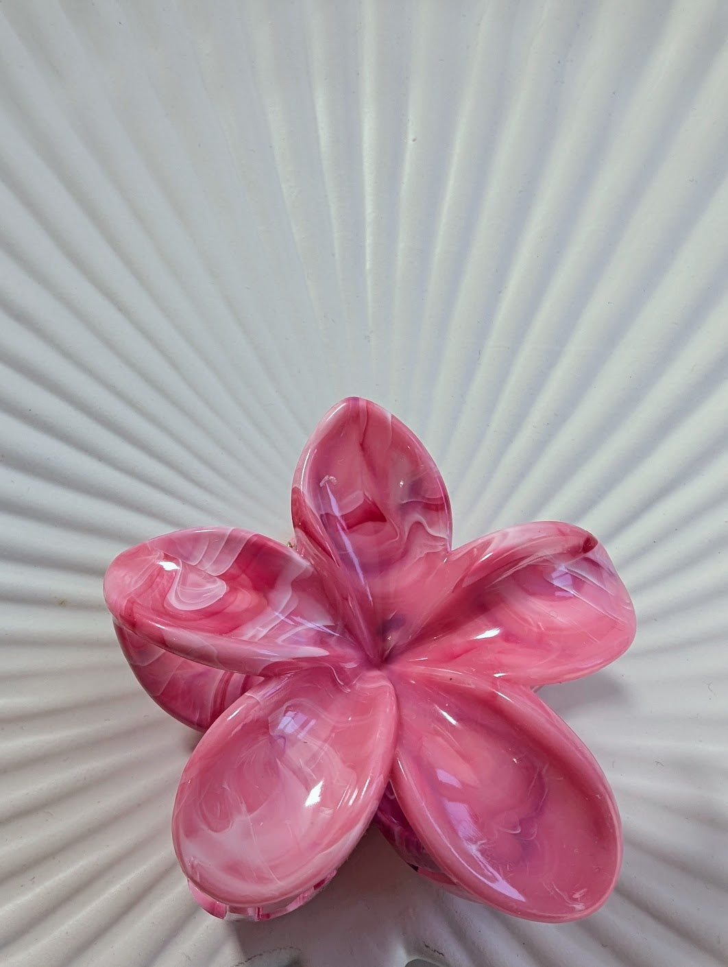 Pink Flower Hair Clip