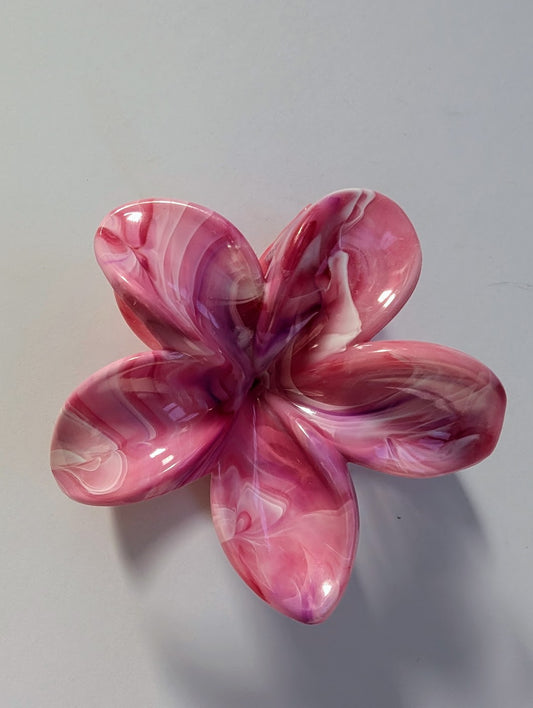 Pink Flower Hair Clip