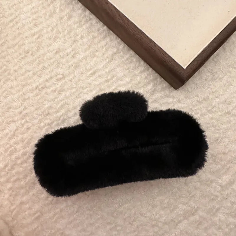 Plush furry hair claw