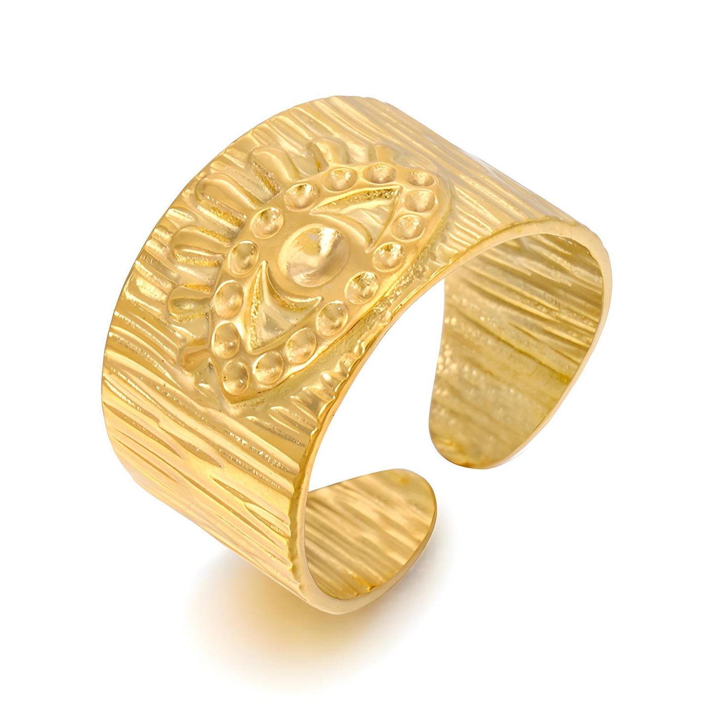 Evil eye gold ring