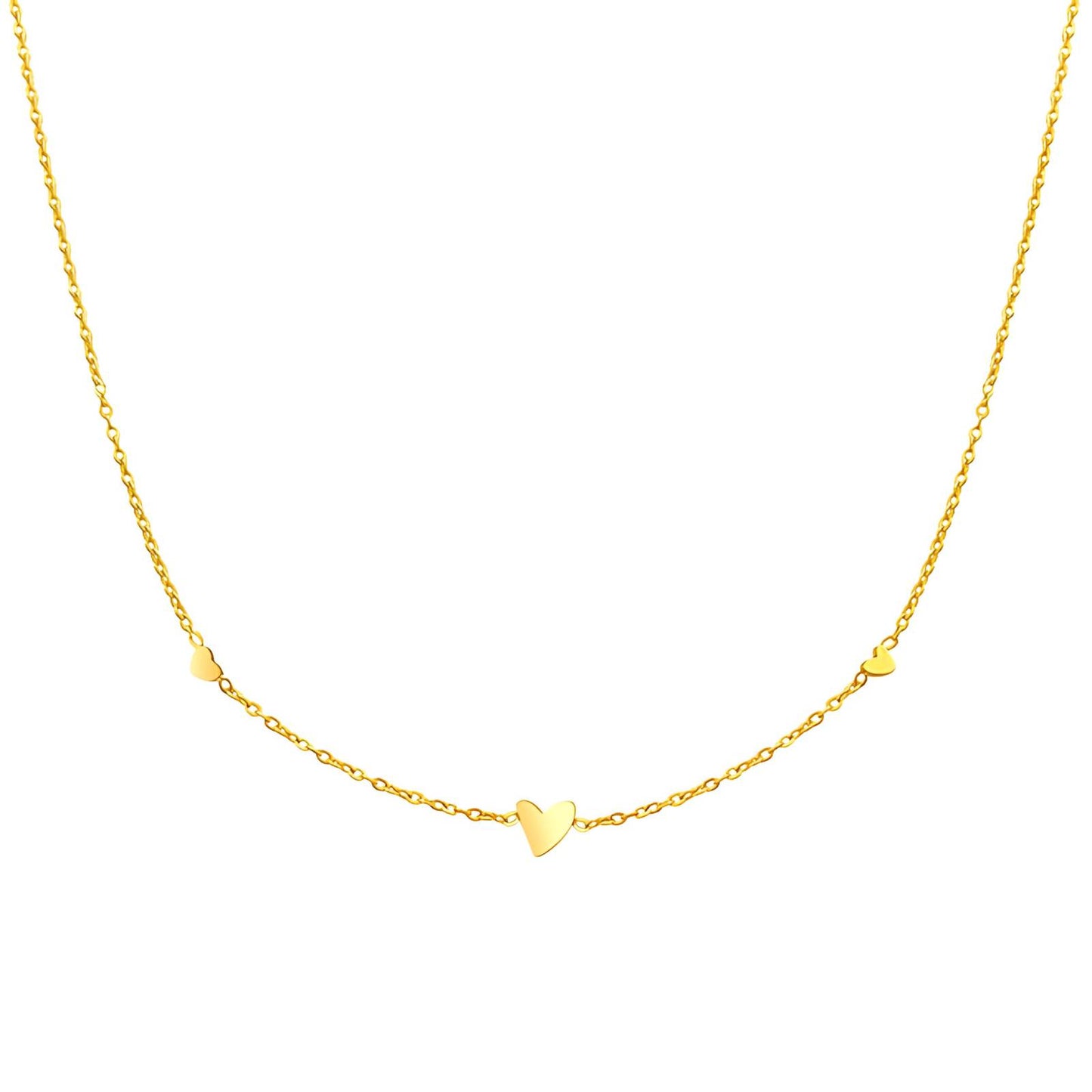 Iris Gold Heart Necklace